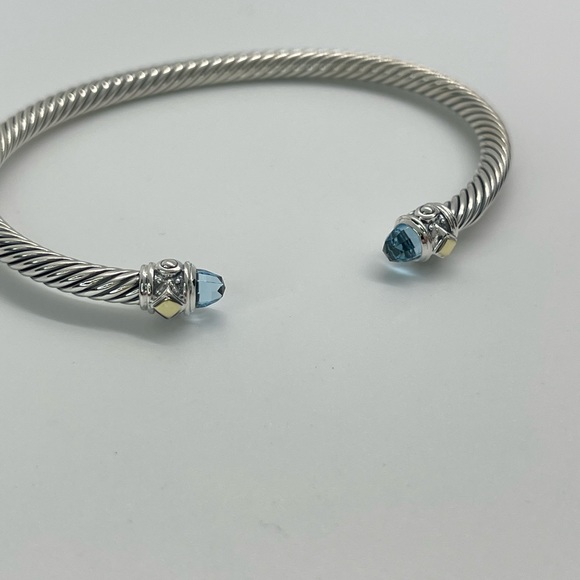 David Yurman Renaissance Blue Topaz Bracelet with 18K Yellow Gold - Picture 10 of 15